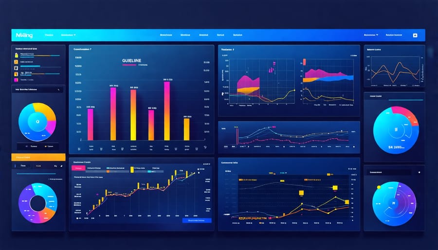 Example of a data dashboard for construction project management