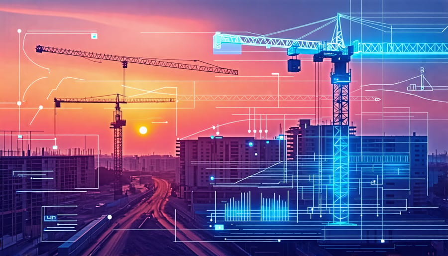 Real-time monitoring of a construction project using a digital twin