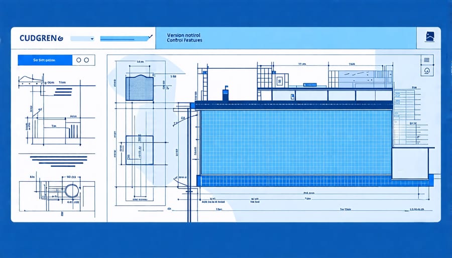 Version control dashboard in construction drawing management software