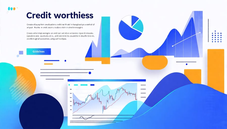 Illustrative financial charts and graphs used for evaluating creditworthiness and project risk