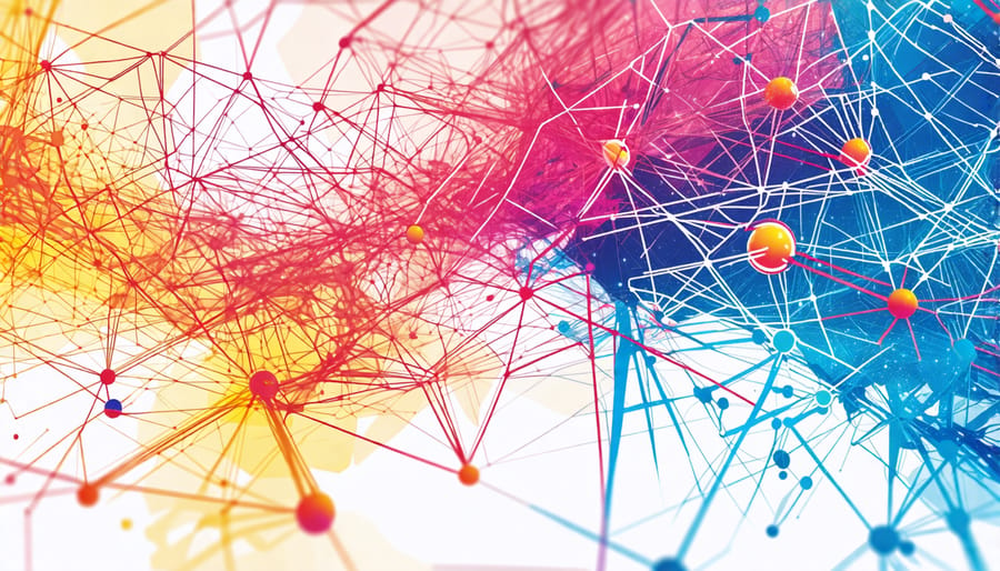 Visualization of the complex and interconnected cyber threat landscape