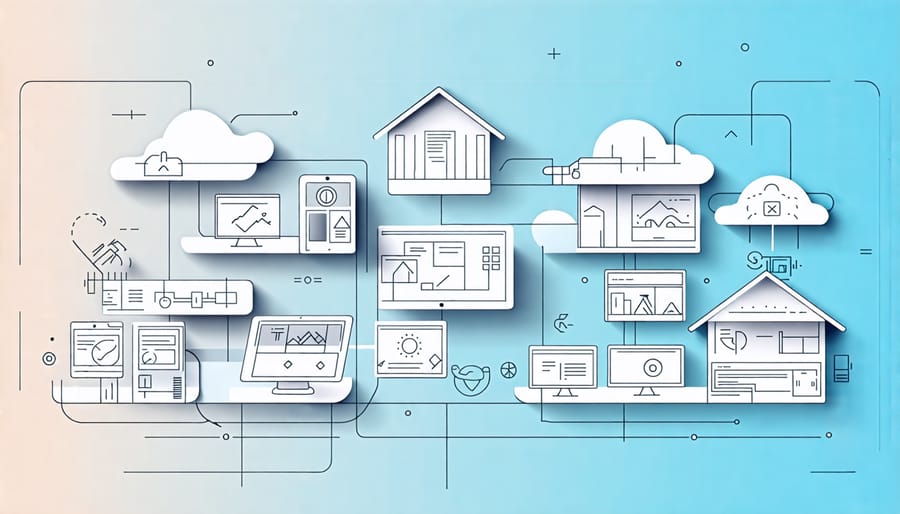 Infographic showcasing the applications of digital twins in construction