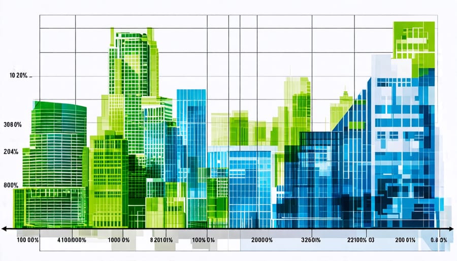 Graphical representation of economic benefits from green building certifications