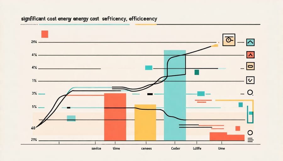 Bar chart illustrating long-term financial benefits of energy efficiency investments