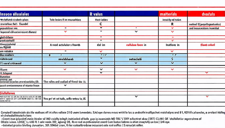 Comparison table of R-values per inch for popular insulation materials