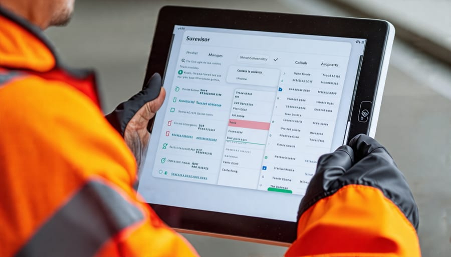 Construction manager utilizing cloud-based software on a smartphone