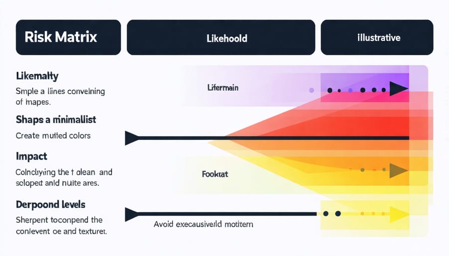 Risk matrix infographic for quantifying and prioritizing risks