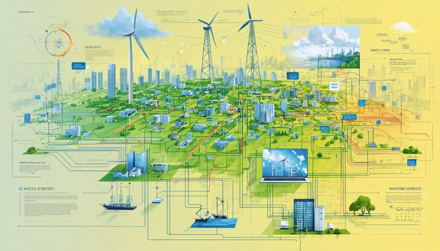 Schematic representation of intelligent urban utility infrastructure