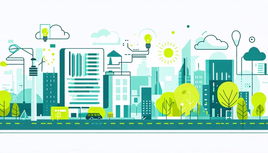 A digital interface displaying building energy consumption and management data