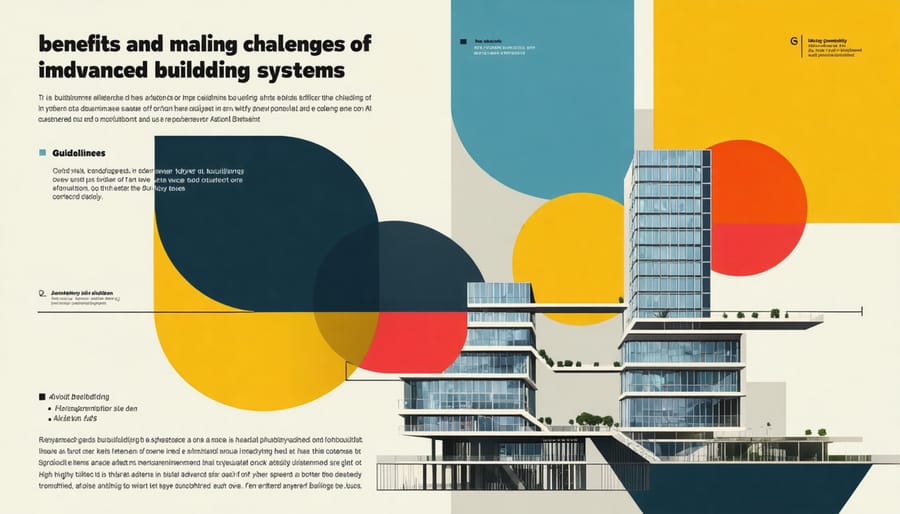 Visual representation of the key advantages and potential obstacles in adopting advanced construction technologies