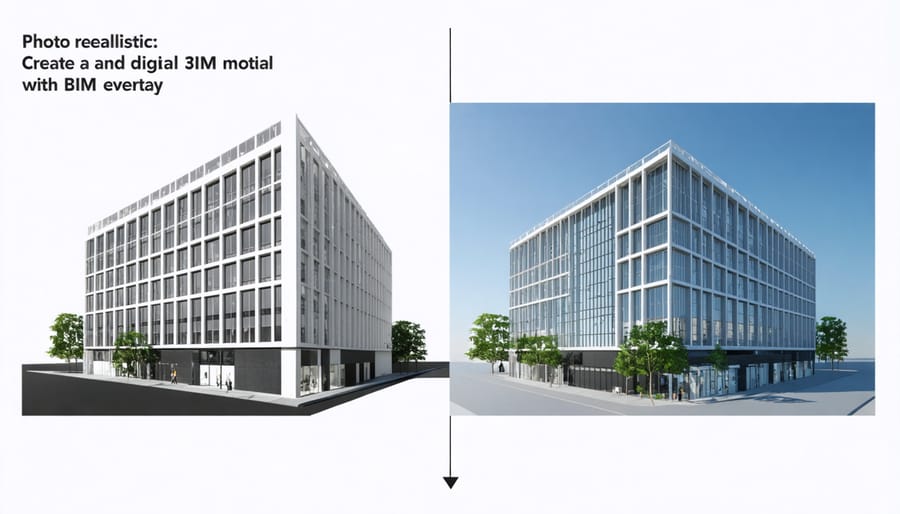 Comparison between real building and its digital twin representation with BIM integration