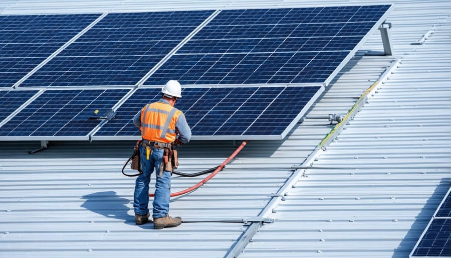 Installation of rooftop solar panels for onsite renewable energy generation