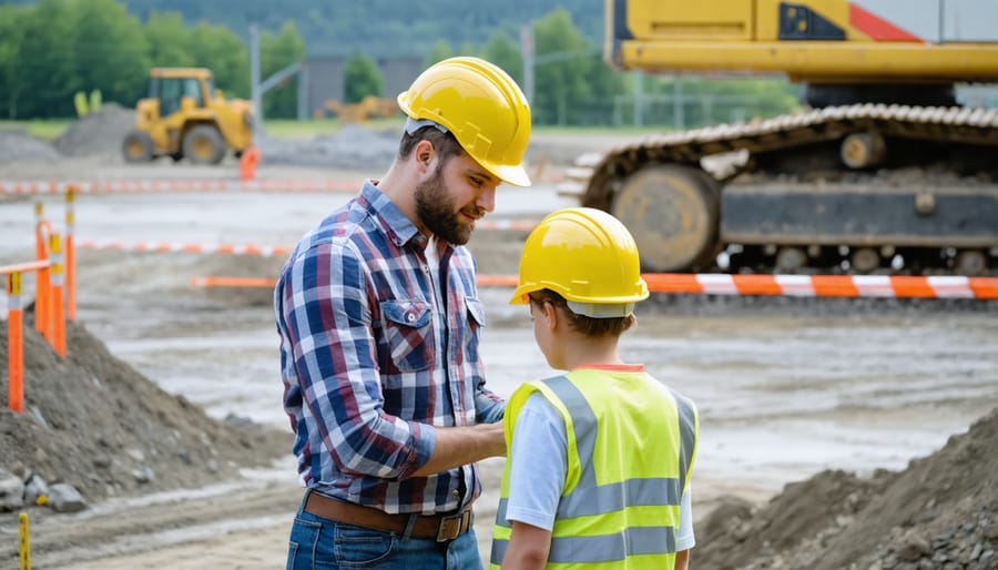 Experienced mentor providing guidance to a diverse apprentice