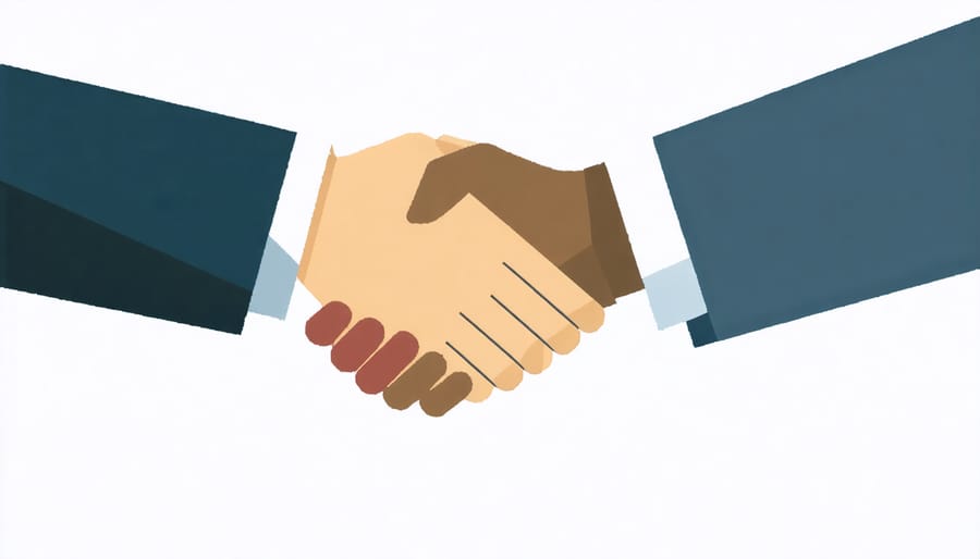 Partnership handshake symbolizing collaboration between industry and academia