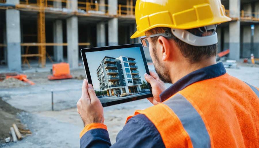 Digital technologies like BIM being used for construction project management on site