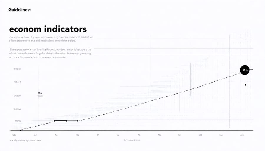 Graph depicting trends in economic indicators relevant to the real estate market