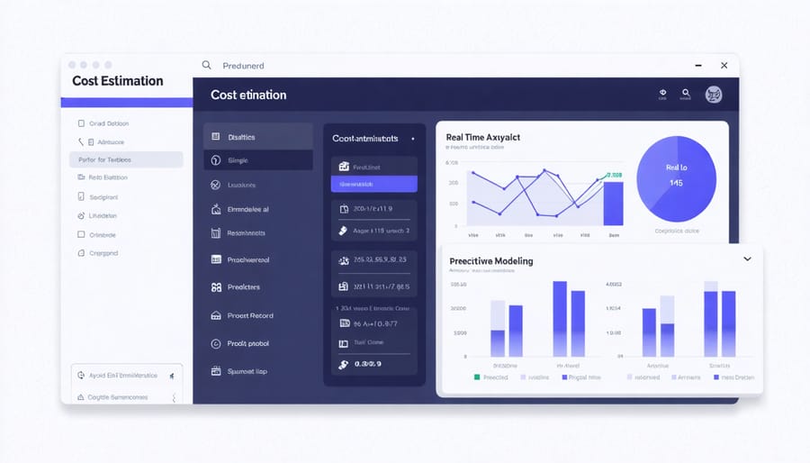 Interactive dashboard displaying construction cost estimation using artificial intelligence