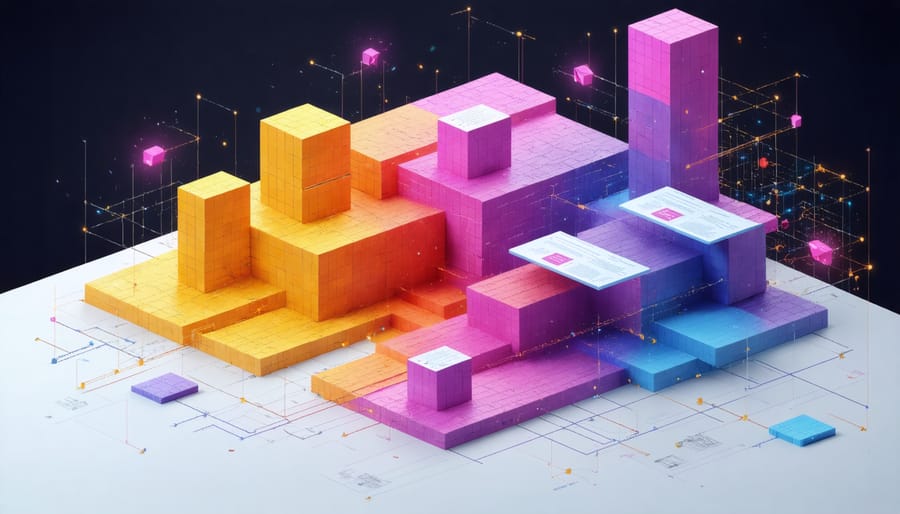 Visual representation of blockchain technology in construction procurement processes