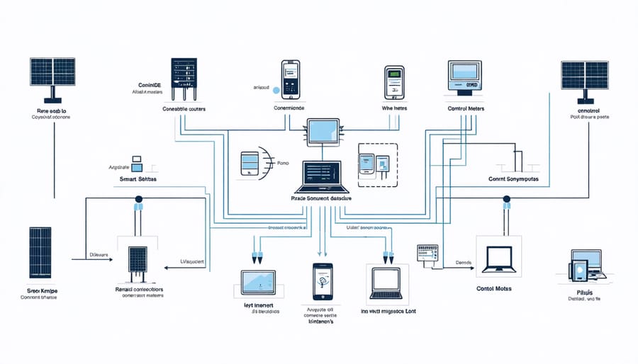 Diagram of distributed energy management system architecture and components