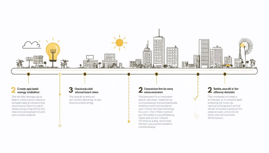 Step-by-step flowchart illustrating the renewable energy incentive application process