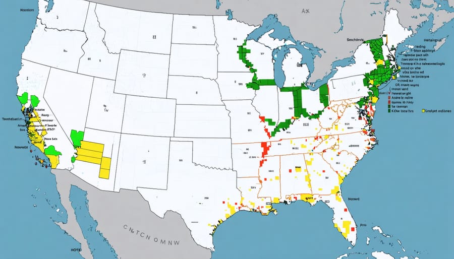 Interactive map showing state-by-state renewable energy incentive programs across the United States