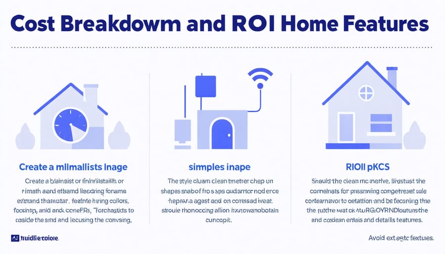 Visual representation of smart home investment costs and returns over time