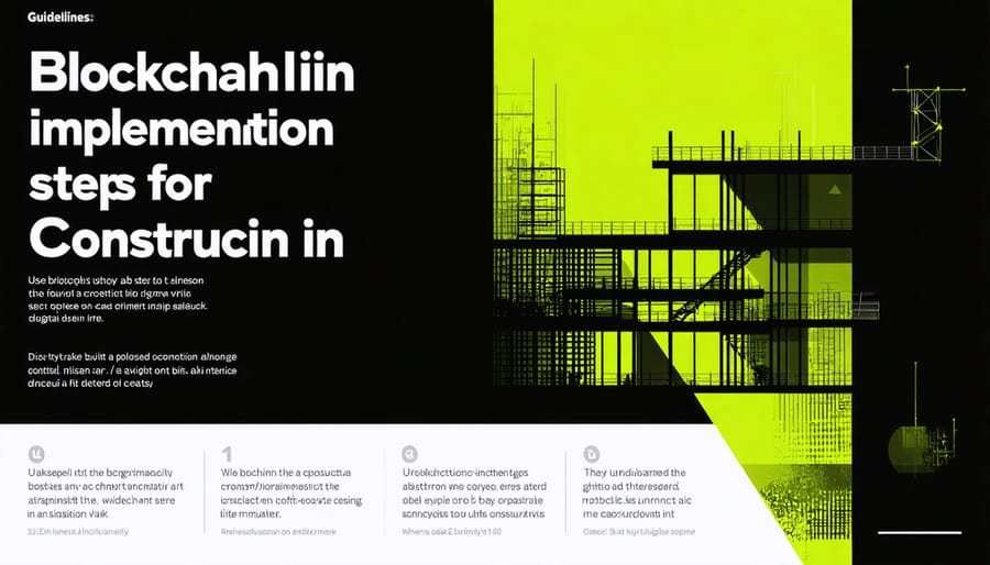 Step-by-step visual guide for blockchain implementation in construction supply chains