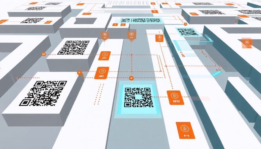 Interactive 3D diagram of blockchain-enabled construction material tracking system