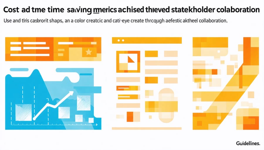 Visual representation of project efficiency gains through collaborative practices