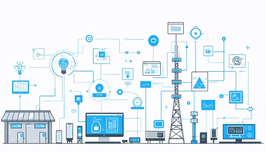 Advanced sensor network with real-time data visualization in an industrial setting