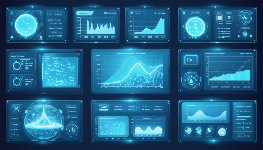 Smart water monitoring system dashboard displaying real-time data and analytics