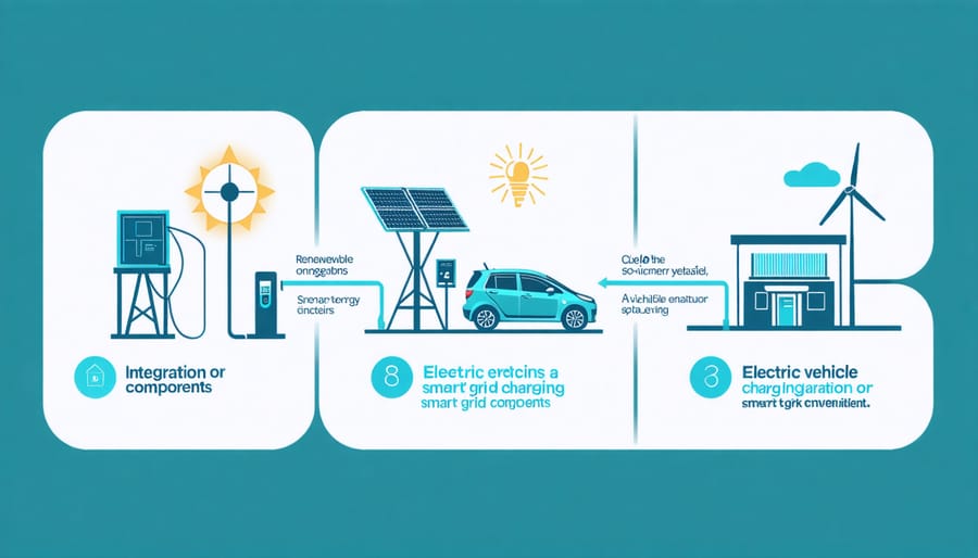 Sustainable infrastructure elements in a smart city including renewable energy and smart transportation