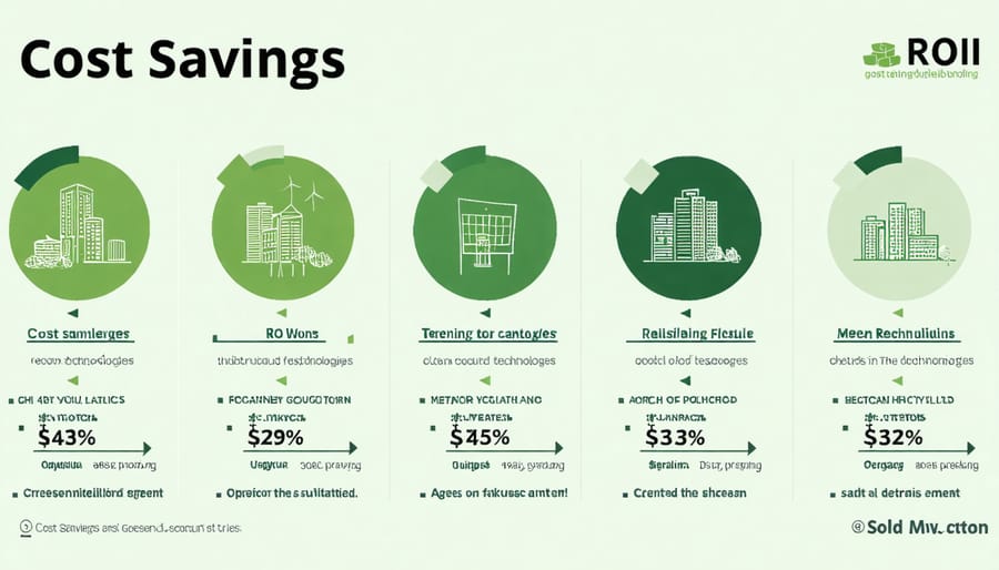 Visual representation of economic benefits from sustainable property investments