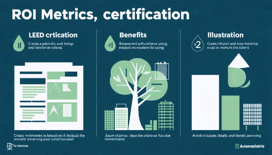 Data visualization showing cost savings, market advantages, and environmental benefits of LEED certification