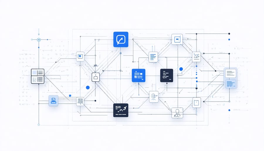 Flowchart illustration of smart contract processes in construction procurement