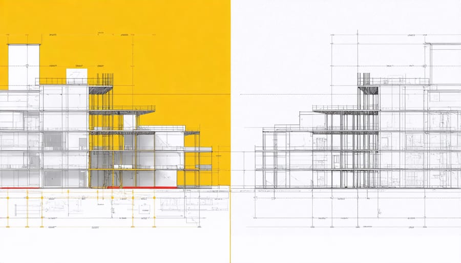 Infographic comparing traditional construction processes with VDC-enhanced workflow