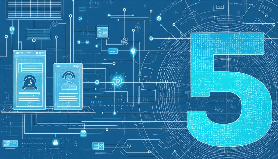 Infographic showing 5G security protocols and encryption methods